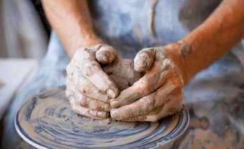 Women in the middle of Clay making